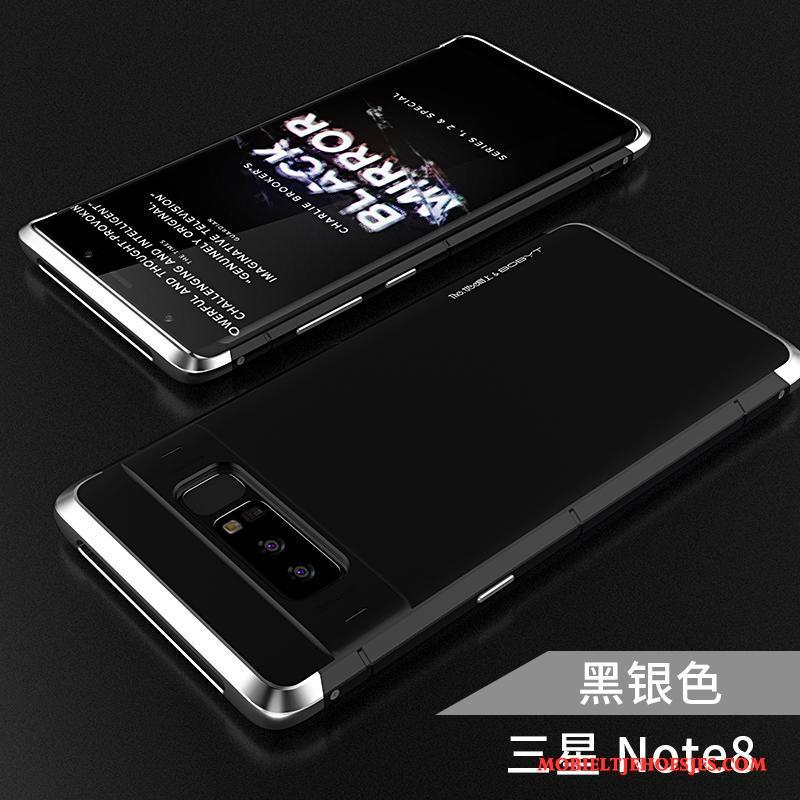 Samsung Galaxy Note 8 Hoesje Scheppend Dun Ster Hoes Metaal Anti-fall Zilver