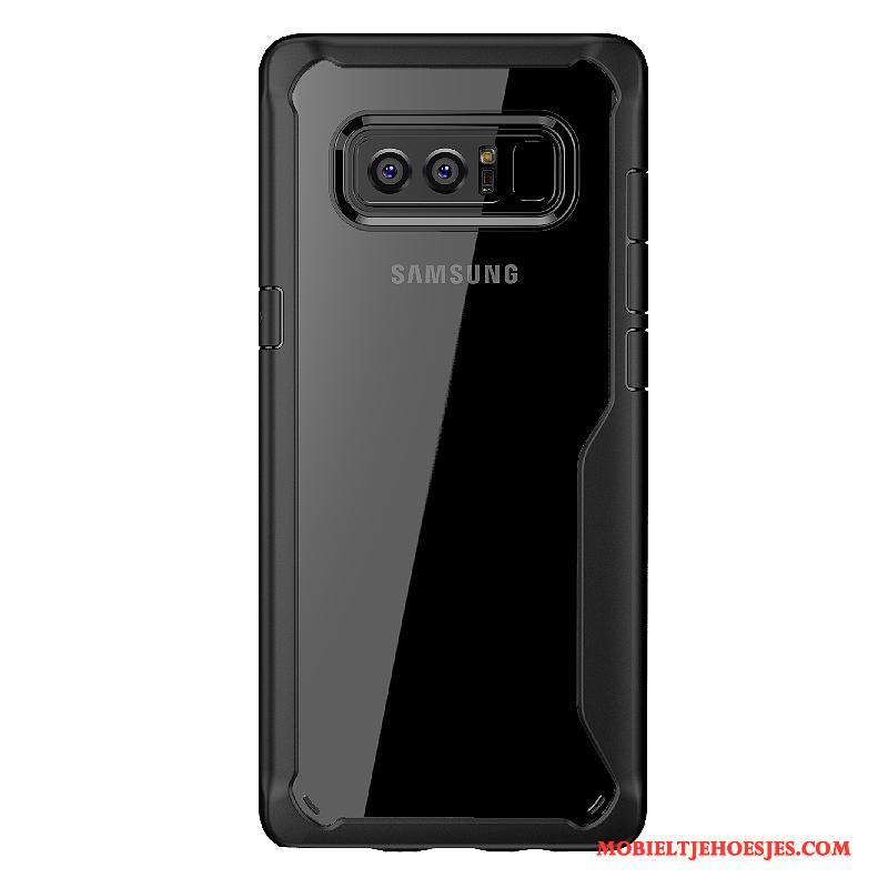 Samsung Galaxy Note 8 Hoesje Siliconen Hoes Bescherming Scheppend Ster Zwart Trend