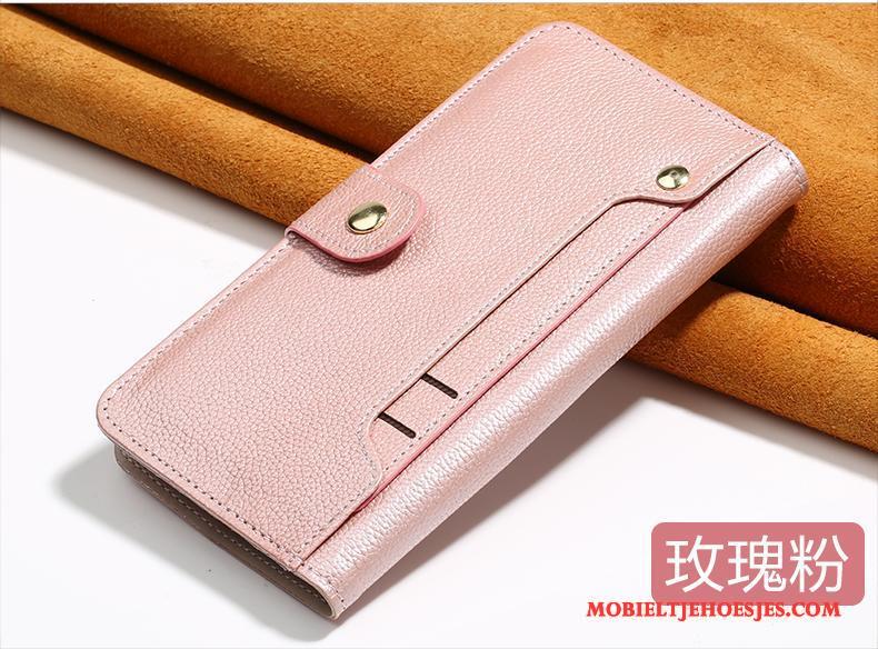 Samsung Galaxy Note 8 Hoesje Telefoon Luxe Rose Goud Kaart Bedrijf Anti-fall Clamshell