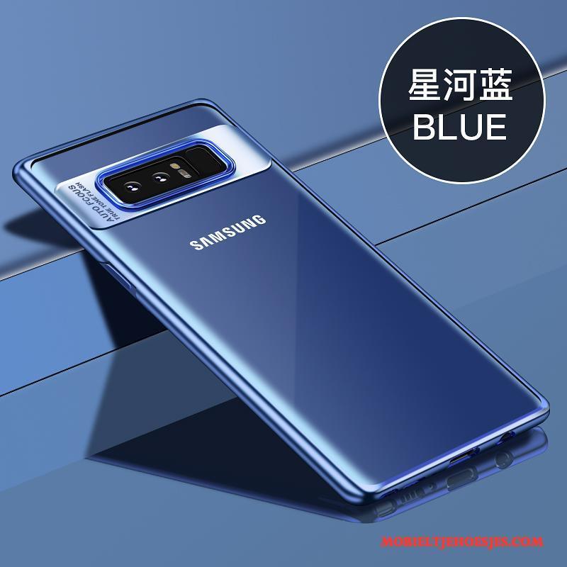 Samsung Galaxy Note 8 Scheppend Zacht Blauw Persoonlijk Hoesje Telefoon Nieuw Ster