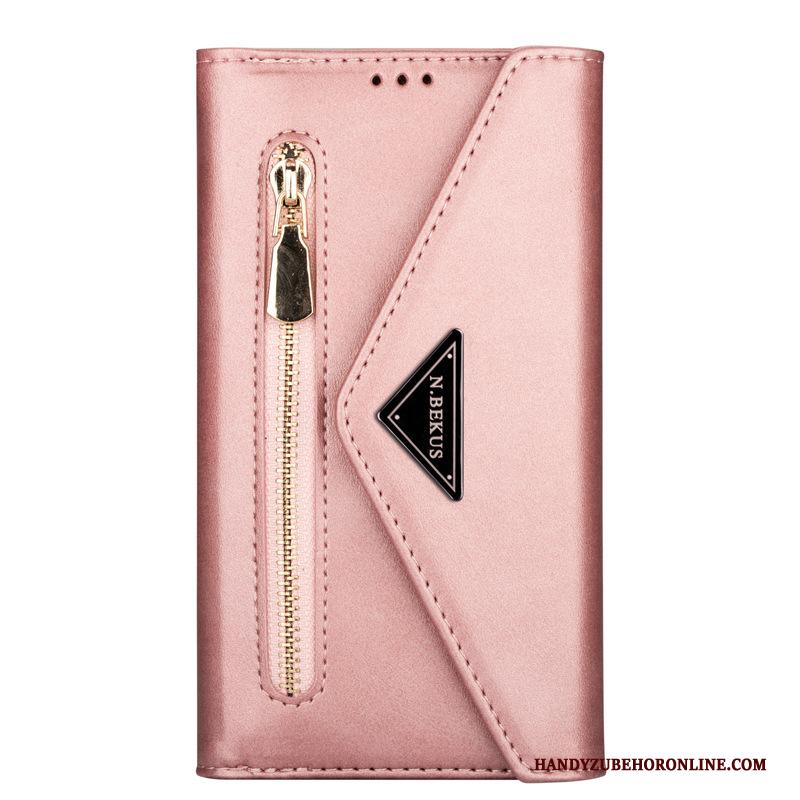 Samsung Galaxy Note20 Roze Leren Etui Ster Folio Hoesje Telefoon