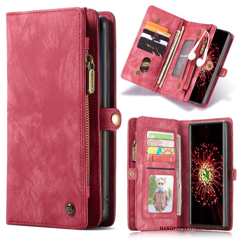 Samsung Galaxy Note20 Wijnrood Folio Tas Leren Etui Ster Hoesje Telefoon