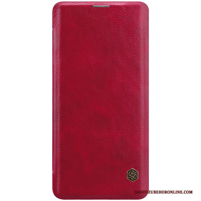 Samsung Galaxy S10 5g Hoesje Bedrijf Leren Etui Rood Ster Trend Mobiele Telefoon Hoes