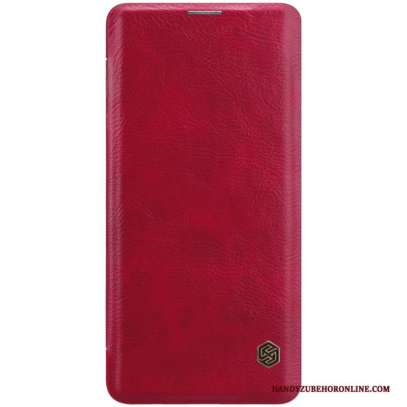 Samsung Galaxy S10 5g Hoesje Bedrijf Leren Etui Rood Ster Trend Mobiele Telefoon Hoes