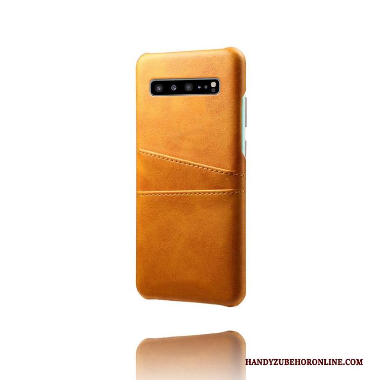 Samsung Galaxy S10 5g Hoesje Telefoon Persoonlijk Mini Ster Koe Leer Patroon