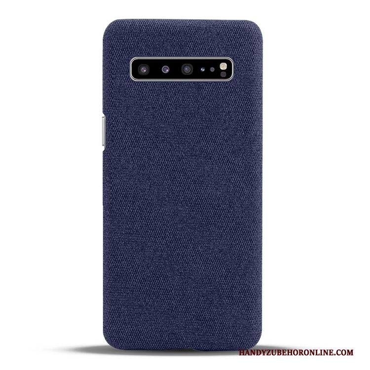 Samsung Galaxy S10 5g Persoonlijk Hoesje Telefoon Canvas Blauw Ster Tas Patroon