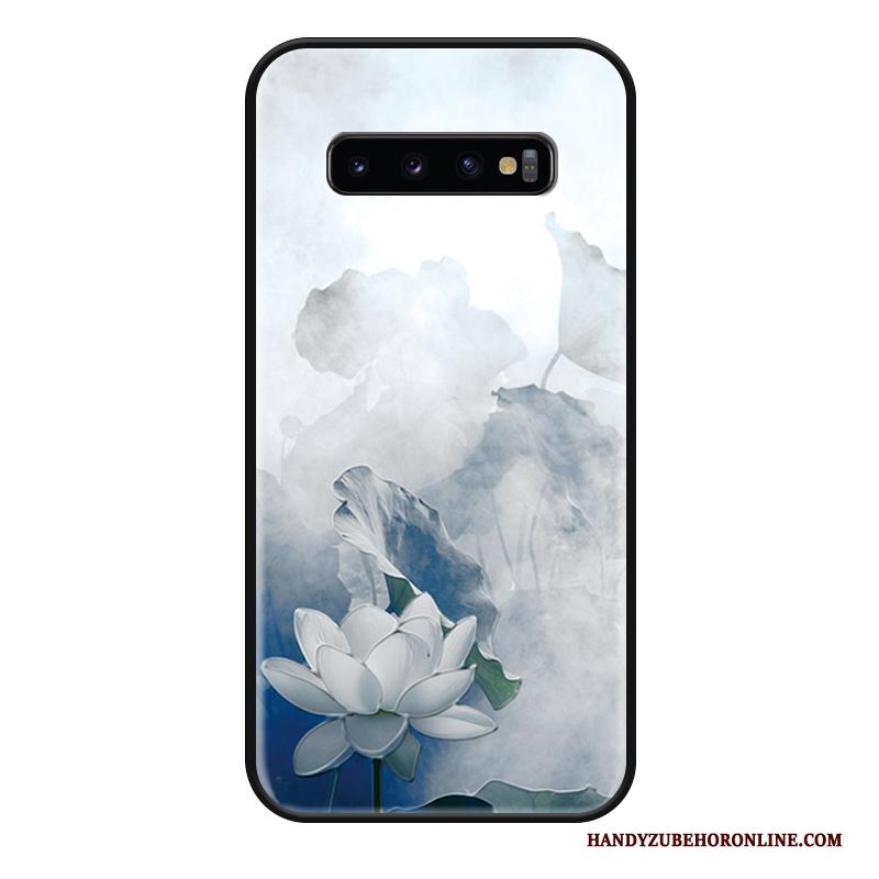 Samsung Galaxy S10+ Hoes Hanger Hoesje Telefoon Vers Reliëf Bescherming Wit