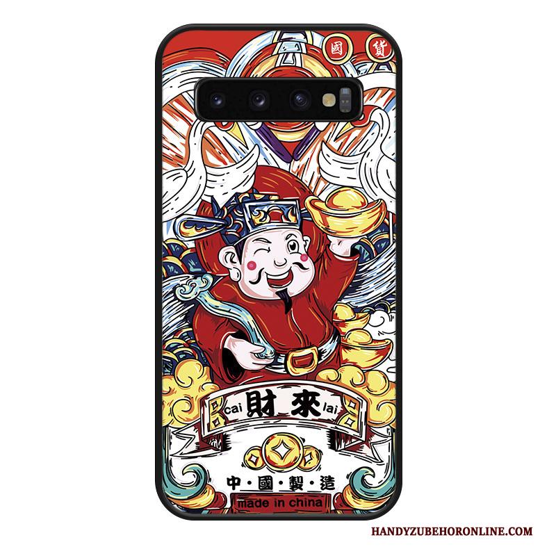 Samsung Galaxy S10+ Hoesje Ster Net Red God Of Wealth Scheppend Bescherming Hoes All Inclusive
