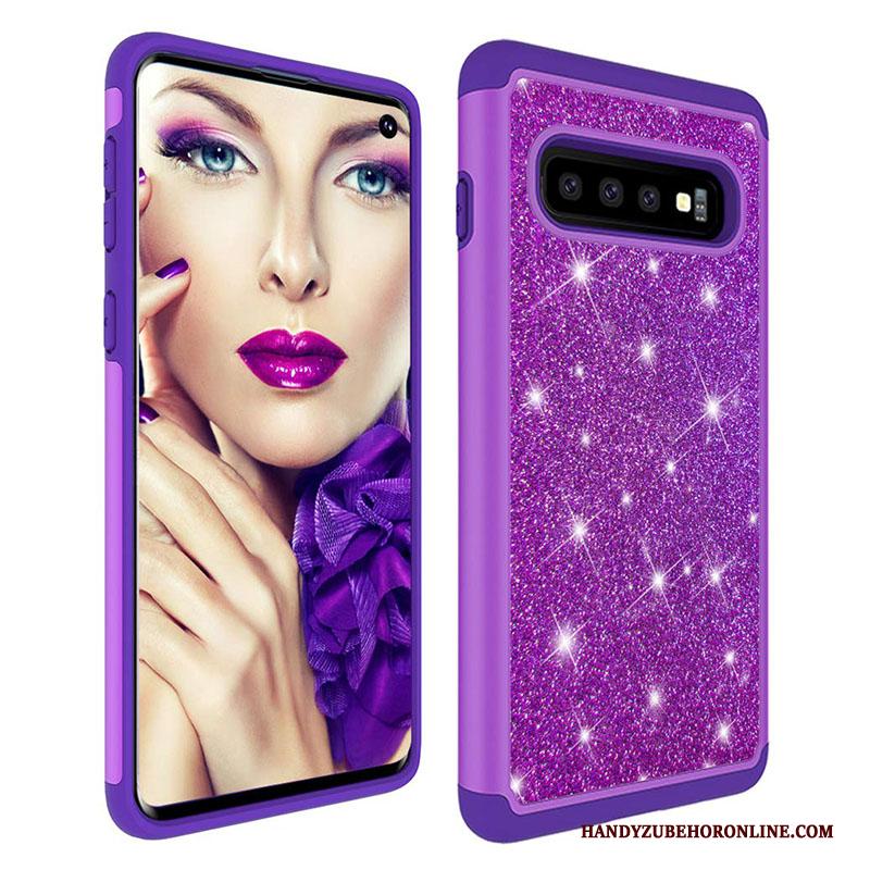 Samsung Galaxy S10+ Roze Leer All Inclusive Siliconen Hard Hoesje Telefoon