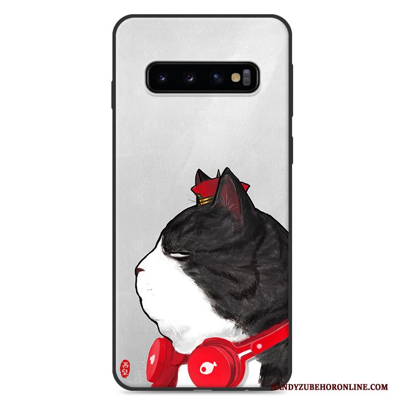 Samsung Galaxy S10+ Siliconen Anti-fall Eenvoudige Trend Hoesje Telefoon Ster Lovers