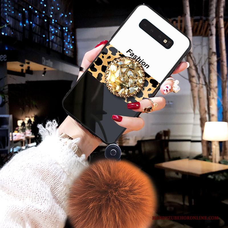 Samsung Galaxy S10+ Verbinding Met Strass Trend Ster Hoes Hoesje Telefoon Pompom