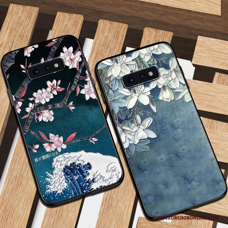 Samsung Galaxy S10e Hoesje Groen Anti-fall Nieuw Dun Bescherming Schrobben Hoes