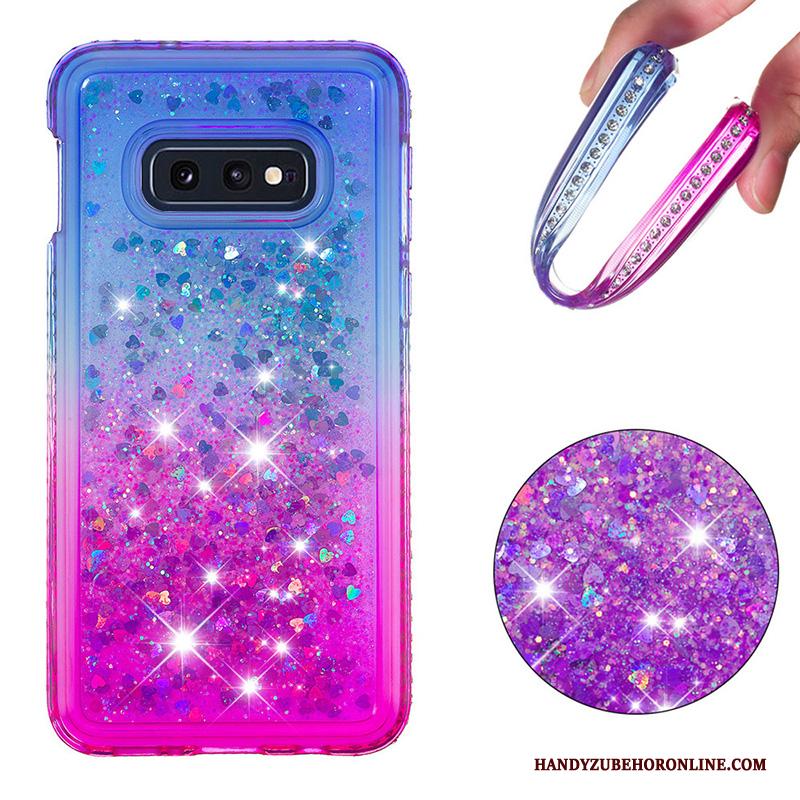 Samsung Galaxy S10e Hoesje Ster Mobiele Telefoon Blauw Verloop Bescherming Zacht Purper