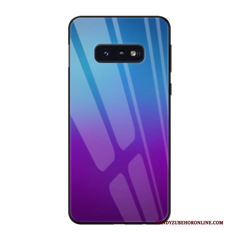 Samsung Galaxy S10e Hoesje Ster Verloop Glas Pas Purper Bescherming Hoes