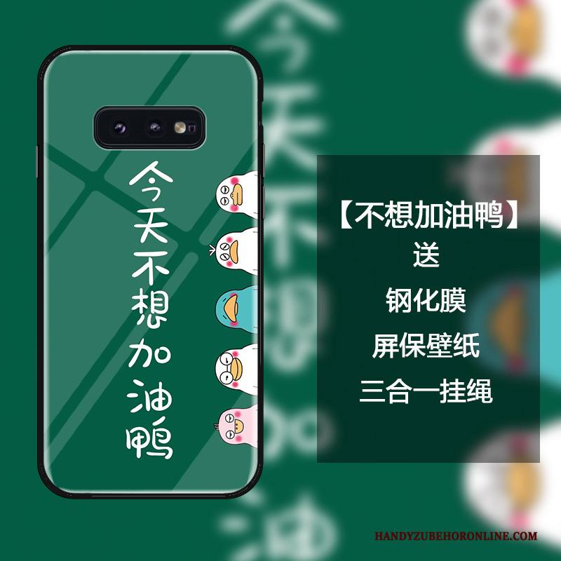 Samsung Galaxy S10e Hoesje Trend Anti-fall Bescherming Ster Hanger Hoes Groen