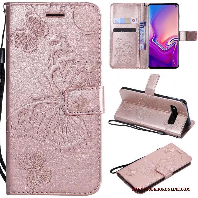 Samsung Galaxy S10e Spotprent Bescherming Roze Hanger Hoes Hoesje Telefoon Anti-fall