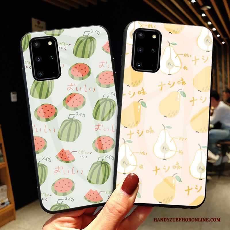 Samsung Galaxy S20+ Hoes Scheppend Hoesje Telefoon Glas Ster Bescherming Fruit