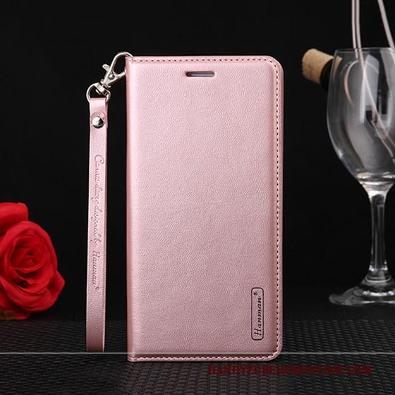 Samsung Galaxy S20 Hoesje Bescherming Roze Hanger Anti-fall Magnetisch Leren Etui Folio