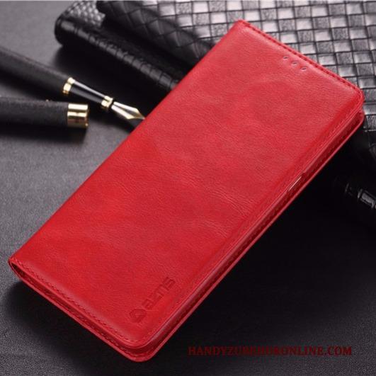 Samsung Galaxy S20+ Hoesje Folio Hoes All Inclusive Bedrijf Leren Etui Rood Ster