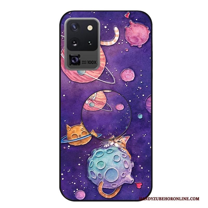 Samsung Galaxy S20 Ultra Hoesje Purper Scheppend Mooie Spotprent Bescherming Hoes Ster