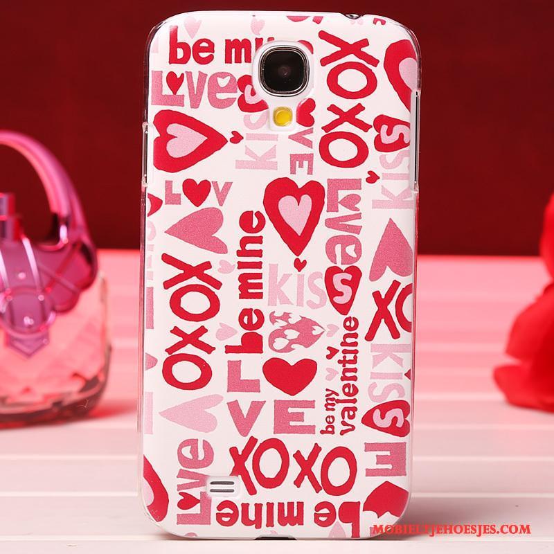 Samsung Galaxy S4 Hoes Hoesje Telefoon Ster Rood Bescherming