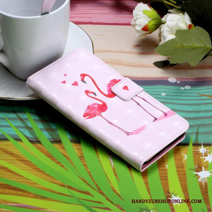 Samsung Galaxy S41 Hoesje Telefoon Leren Etui Roze Bescherming Geschilderd Folio Ster