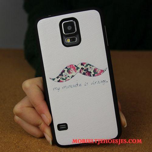 Samsung Galaxy S5 Hoesje Anti-fall Hard Omlijsting Zacht Wit Bescherming Achterklep