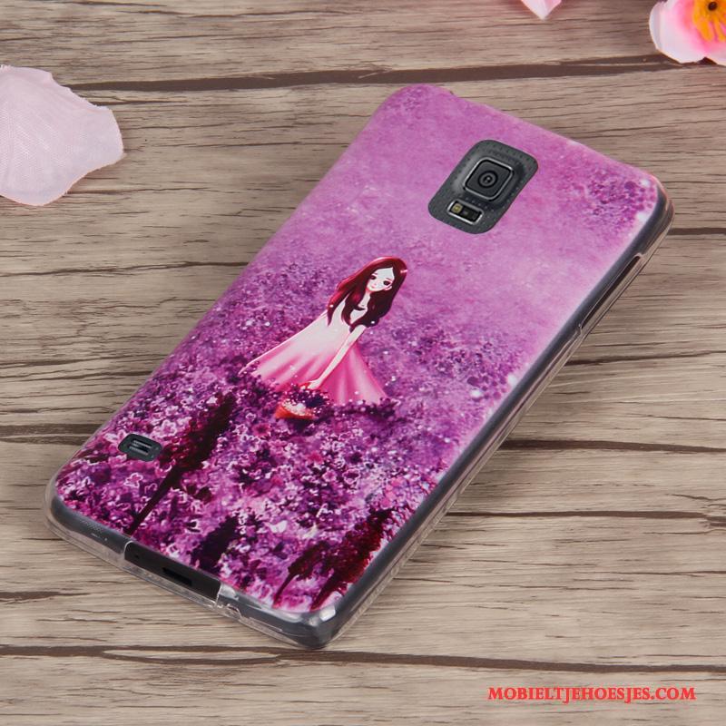 Samsung Galaxy S5 Hoesje Mobiele Telefoon Bescherming Purper Zacht Ster Anti-fall