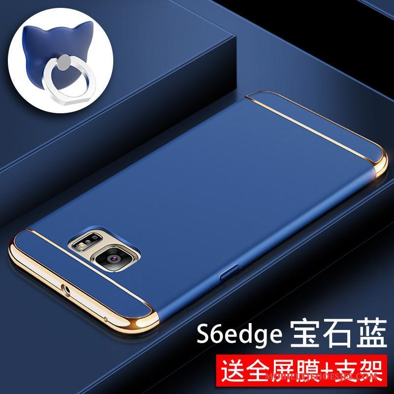 Samsung Galaxy S6 Edge Blauw Hard Anti-fall Hoesje Telefoon Bescherming Ster Schrobben
