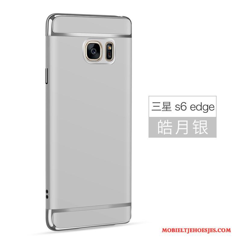 Samsung Galaxy S6 Edge Hard Schrobben Ster Bescherming Hoesje Telefoon Zilver