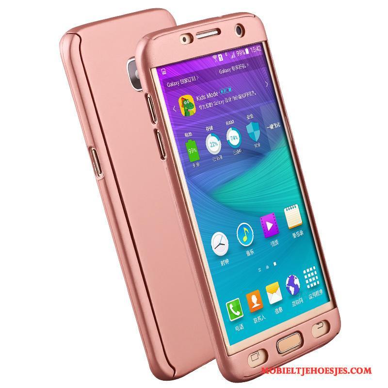 Samsung Galaxy S6 Edge Hoesje Hard All Inclusive Roze Anti-fall Bescherming Ster
