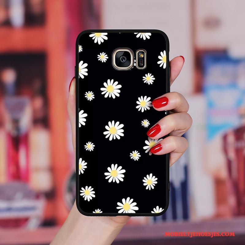 Samsung Galaxy S6 Edge + Hoesje Kunst Siliconen Bloemen All Inclusive Zacht Hoes Ster