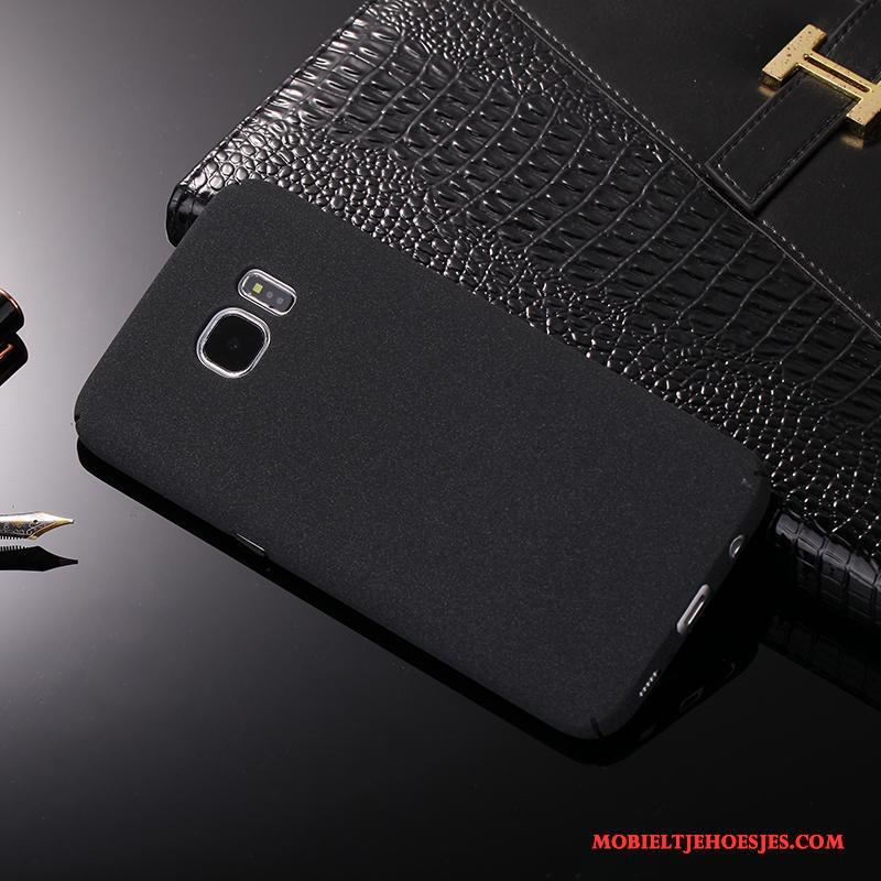 Samsung Galaxy S6 Edge Zwart Hoes Ster Schrobben Bescherming Hoesje Telefoon Hard