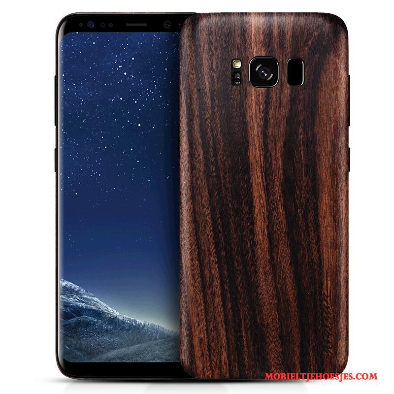 Samsung Galaxy S7 Bescherming Hoes Hoesje Telefoon Dun Ster Massief Hout Tas