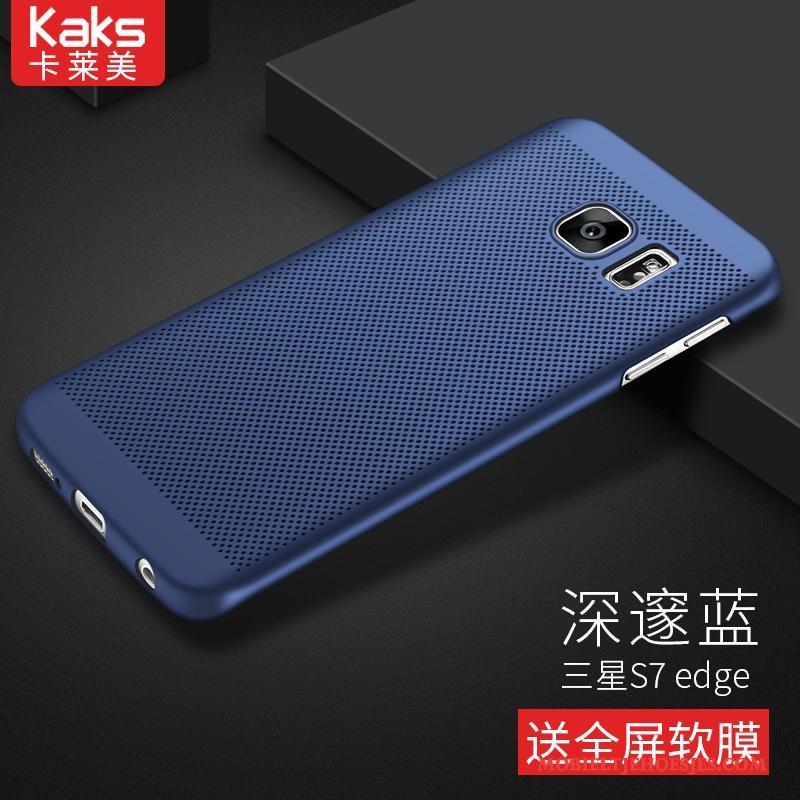 Samsung Galaxy S7 Edge Bescherming Kant Blauw Hoes Ster Dun Hoesje Telefoon