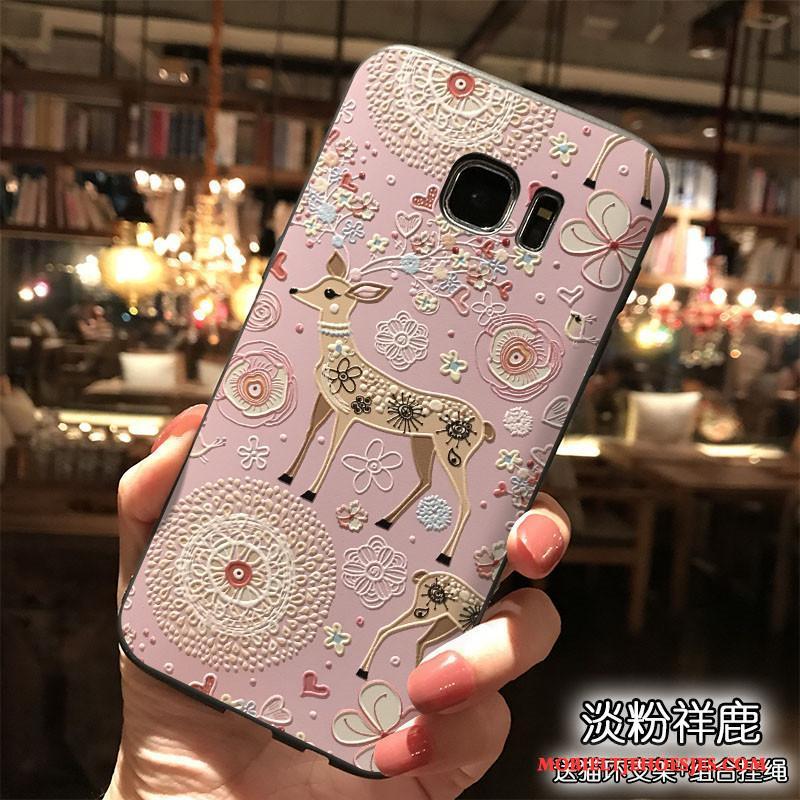 Samsung Galaxy S7 Edge Roze Hanger Mooie Ster Siliconen Hoes Hoesje