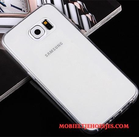 Samsung Galaxy S7 Edge Siliconen Hoes Hoesje Telefoon Anti-fall Bescherming Zilver Ster