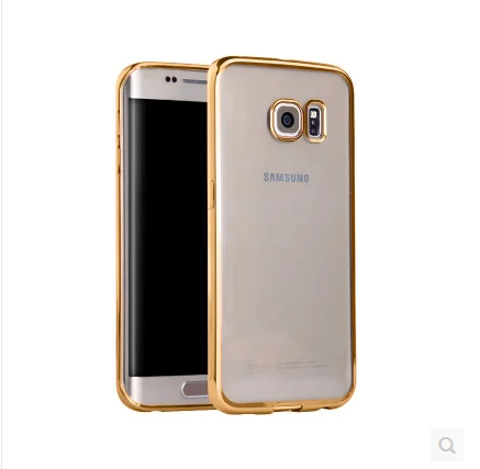 Samsung Galaxy S7 Edge Zacht Goud Siliconen Ster Hoesje Bescherming Mesh