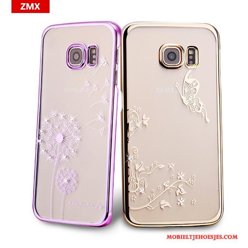 Samsung Galaxy S7 Hoesje Hoes Slank Bescherming Purper Ster Met Strass Anti-fall