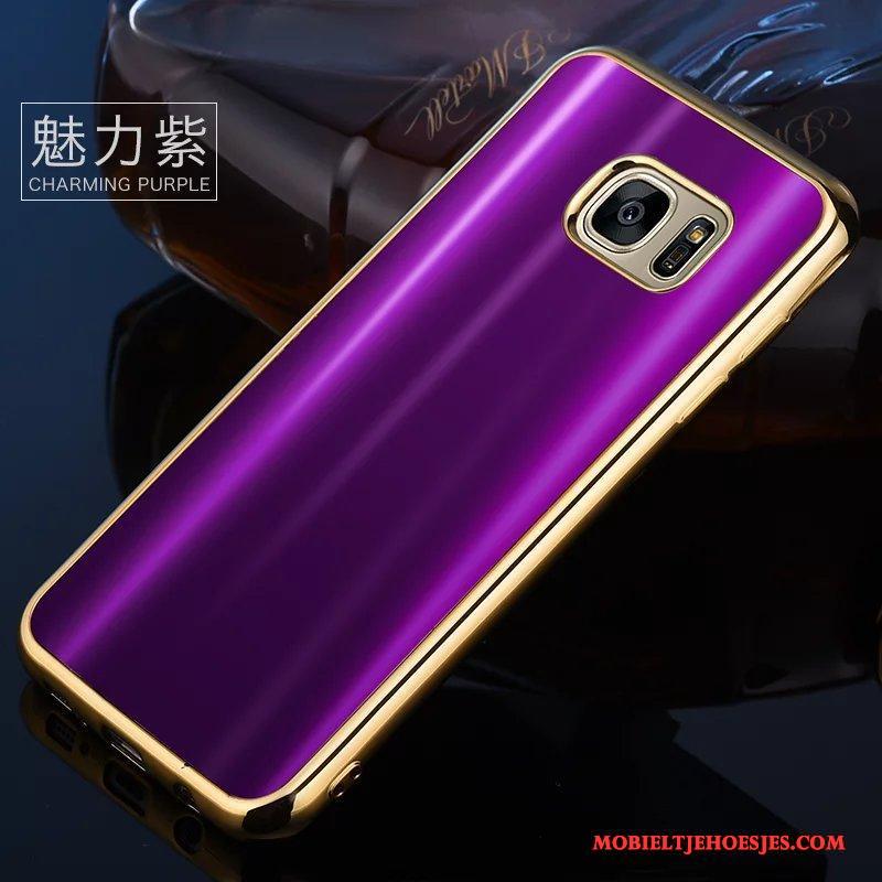 Samsung Galaxy S7 Hoesje Telefoon Bescherming Purper Siliconen Zacht Anti-fall Ster