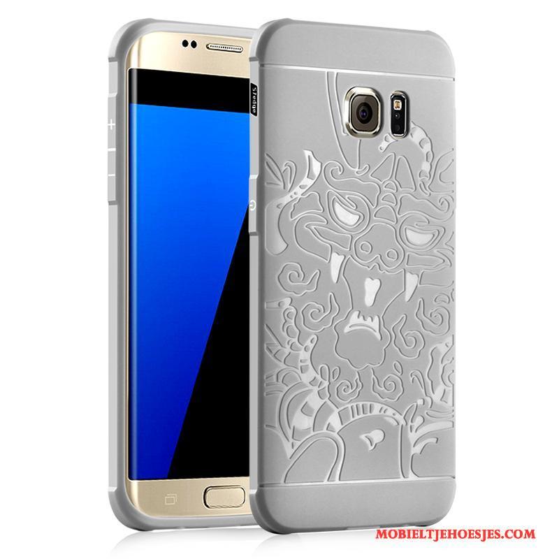 Samsung Galaxy S7 Hoesje Telefoon Dun Siliconen Bescherming Grijs Ster Mobiele Telefoon