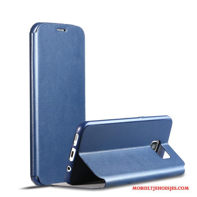 Samsung Galaxy S7 Mobiele Telefoon Hoesje Telefoon Blauw Anti-fall Leren Etui Folio All Inclusive