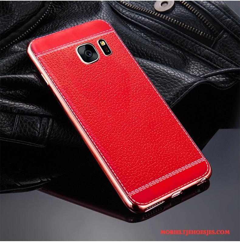 Samsung Galaxy S7 Rood Hoes Siliconen Hoesje Telefoon Anti-fall Ster Bescherming