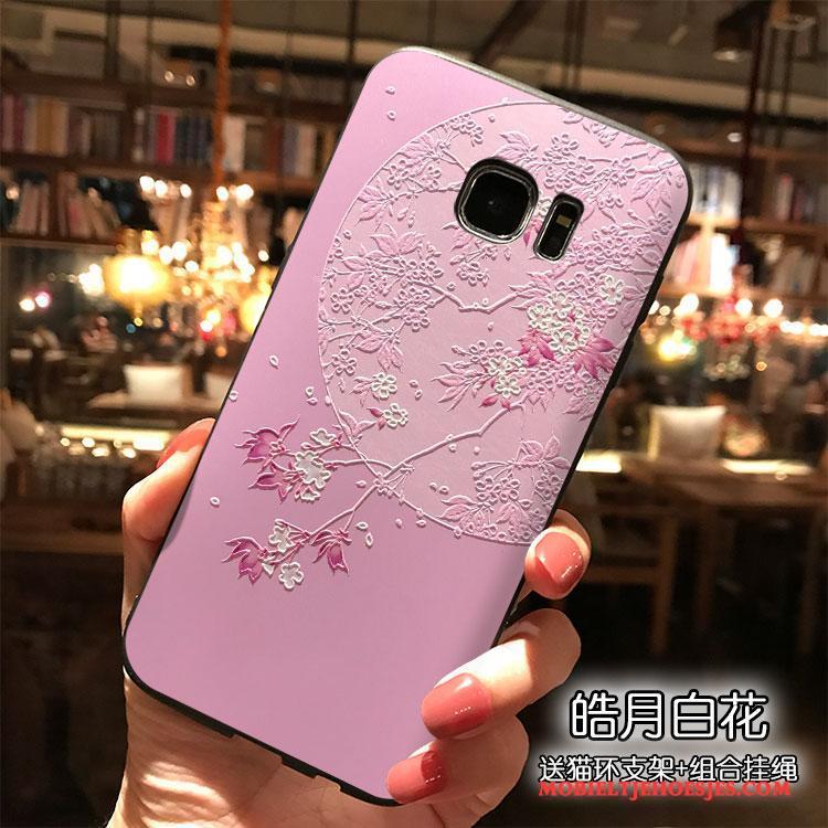 Samsung Galaxy S7 Siliconen Hoesje Wind Roze Trend Hanger Telefoon