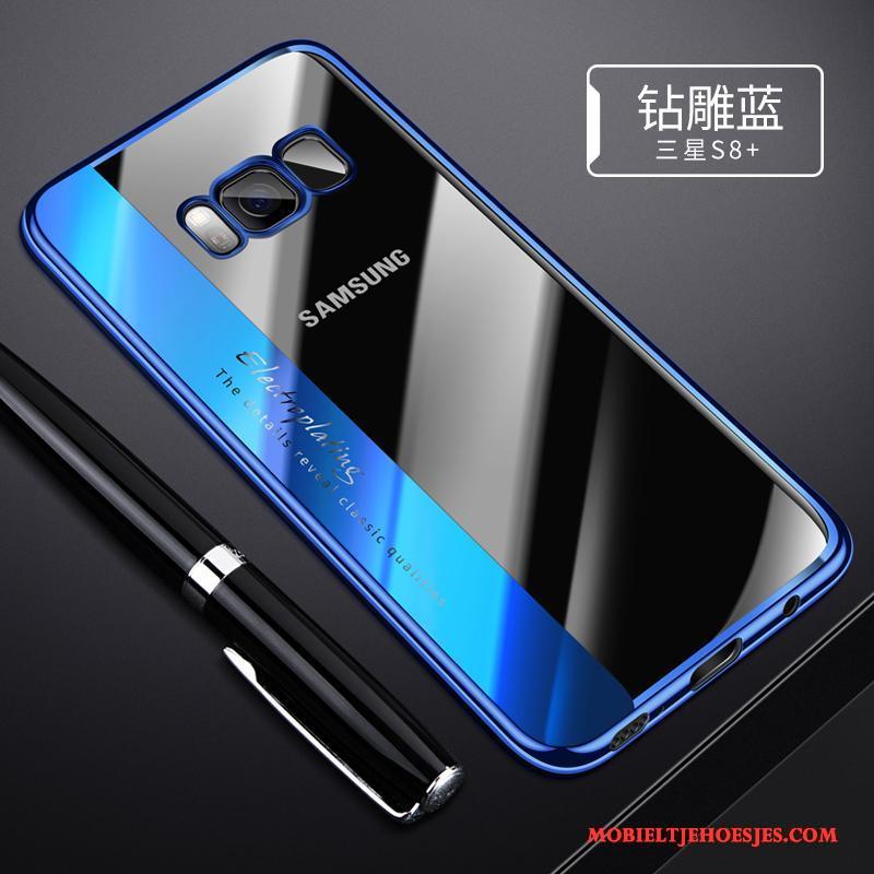 Samsung Galaxy S8+ Blauw Ster Lichte En Dun Doorzichtig Hoesje Telefoon Zacht Nieuw