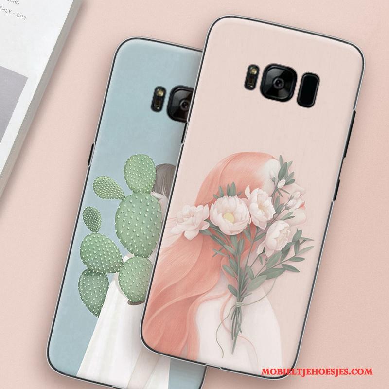 Samsung Galaxy S8 Hard Geschilderd Hoesje Telefoon Roze Bescherming Kunst Ster