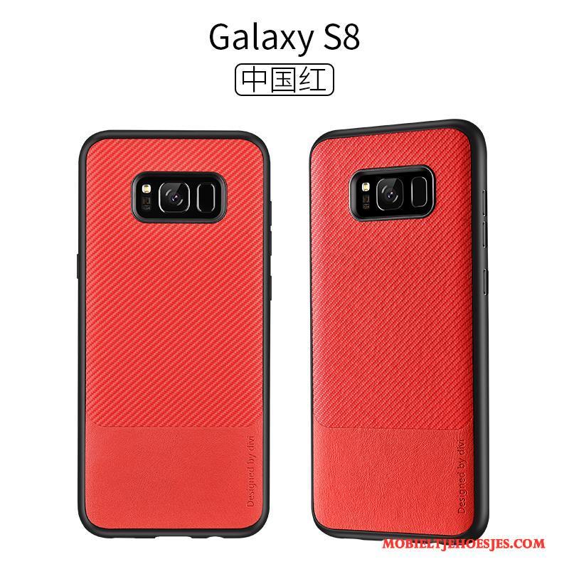Samsung Galaxy S8 Hoesje All Inclusive Anti-fall Siliconen Rood Ster Persoonlijk Scheppend