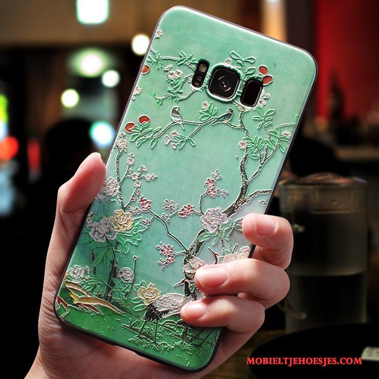 Samsung Galaxy S8+ Hoesje Chinese Stijl Anti-fall Ster All Inclusive Scheppend Siliconen Groen