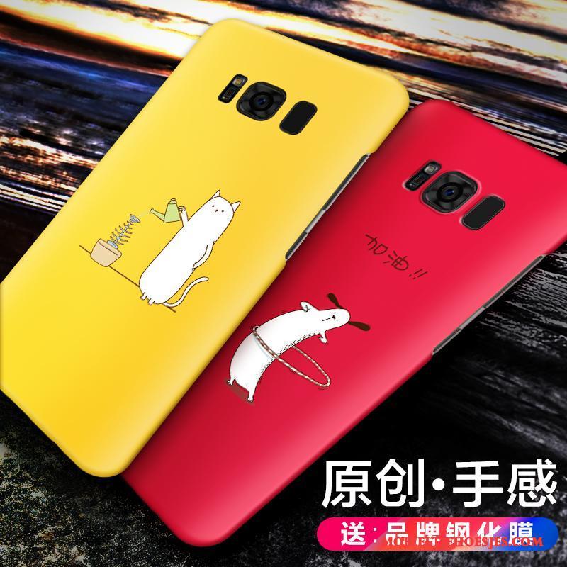 Samsung Galaxy S8 Hoesje Schrobben Ster Hard Scheppend Geel Trend Hoes