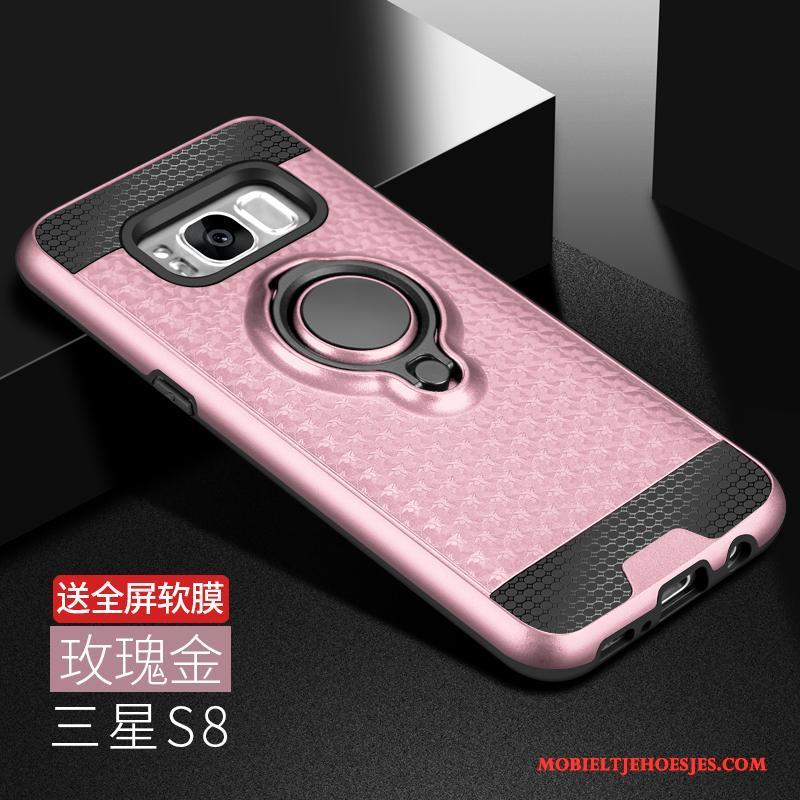 Samsung Galaxy S8 Hoesje Zacht Hoes Ring Anti-fall Ster All Inclusive Roze